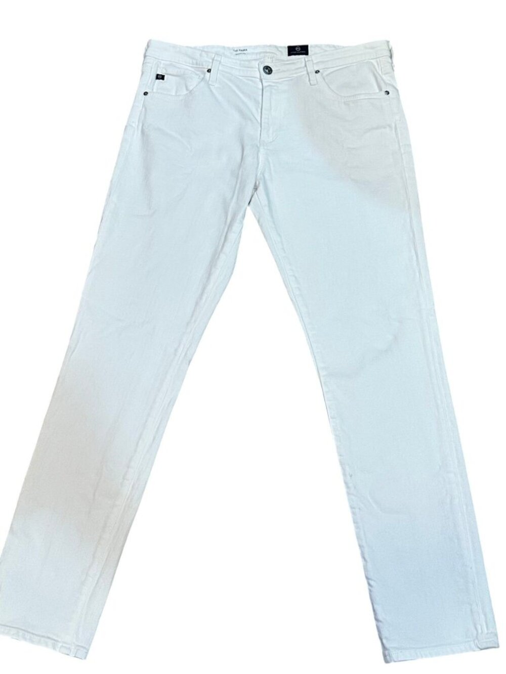 AG Adriano Goldschmied The Prima White Cigarette Leg Jeans Size 31R Stretch